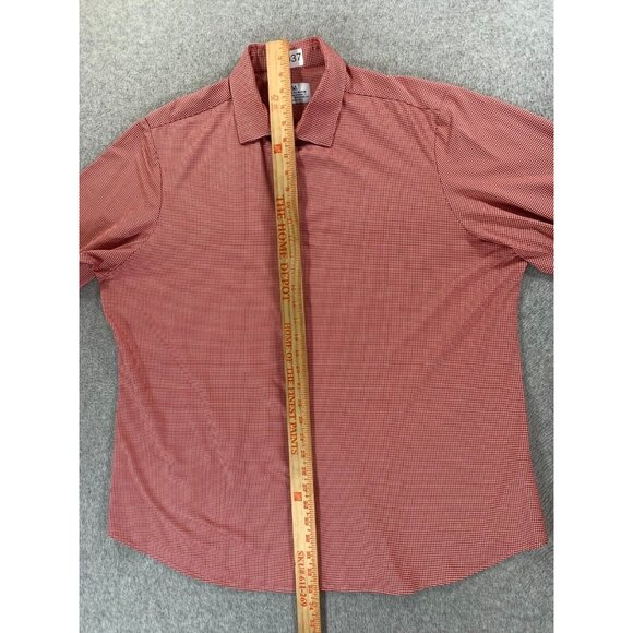 Mizzen + Main Checked Long Sleeve Button‎ Down Shirt (Men's XXL) Red - Picture 9 of 12